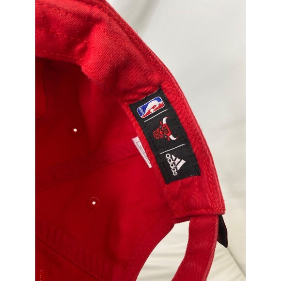Adidas Chicago Bulls Hat Red Cotton Easy Adjustable NBA Adult One Size - Picture 11 of 12